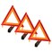 Performance Tool W1498 Large Early Warning Roadside Emergency Reflective Triangle, 3 Pack Case (Dot Approved), 3 Pack