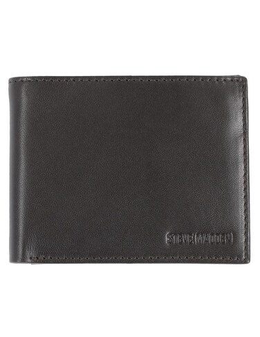 Steve madden Leather Rfid Blocking Wallet With Extra Capacity Id Window