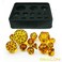 BESCON DICE Amber Complete Polyhedral RPG Dice Set 13pcs D3-D100