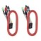 Warmstor 2-Pack Computer Case LED Light Red Green ATX Power Supply Reset HDD Switch Cable 27-inch Long ATX Case Front Bezel Wire Kit