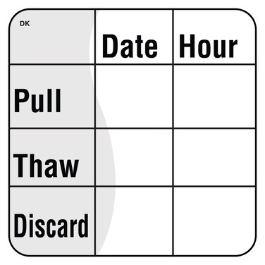 DayMark Safety Systems IT110067 DuraMark Pull/Thaw/Discard Permanent Label, 2" x 2