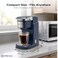 Mixpresso Single Cup Coffee Maker   Personal, Single Serve Coffee Brewer Machine, Compatible with K-Cups   Quick Brew Technology, Programmable Features, One Touch Function (Dark Grey)