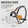 BronzeDog Dog Muzzle Wire Basket Rottweiler Adjustable Leather Straps (L)