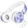 AILIHEN MS300 Wired Headphones, Stereo Foldable Headset for iOS Android Smartphone Laptop Tablet PC Computer (Violet)