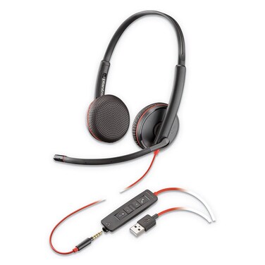 PLT Poly Plantronics Blackwire 3225 USB-A Headset, On-Ear Mono Headset, Wired