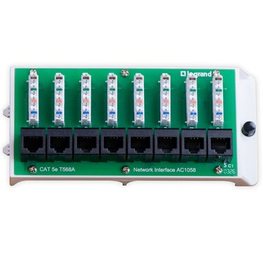 On-Q Legrand - OnQ AC1058 8-Port 5e Network Interface Module, 12, Cat 6