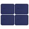 Pyrex 7211-PC 6 Cup Blue Rectangle Plastic Lid - 4 Pack