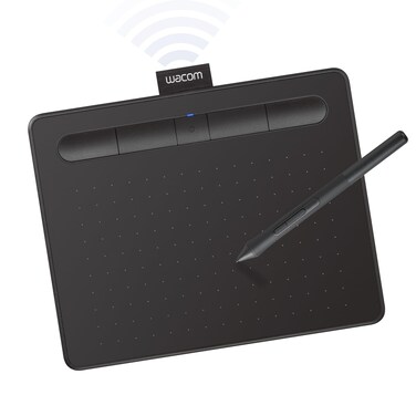 Wacom Intuos Wireless Graphics Drawing Tablet with 3 Bonus Software Included, 7.9" X 6.3", Black (CTL4100WLK0) Small (Wireless)