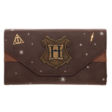 Bioworld Harry Potter Hogwarts Crest Faux Leather Tri-Fold Wallet Standard