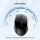 TECKNET Bluetooth Mouse, 4800 DPI Wireless Mouse, 2-Year Battery 6 Adjustable DPI, 6 Buttons Compatible with Laptop/Windows/Computer - Dark Black