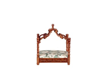 PLATINUM COLLECTION Dollhouse Miniature pet Bed Walnut #P6147