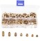 binifiMux Female Brass Thread Insertd Knurled Nuts Assortment Kit, Embedment Nuts m3 43237-2