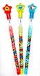 TINYMILLS 24 Pcs Superhero Text Multi Point Pencils