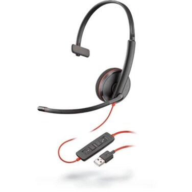 Polycom Poly Plantronics Blackwire C3210 Headset (209744-22), Wireless, One Size