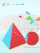 Roxenda Magic Cube Set, Original Speed Cube Set with 2 x 2 3 x 3 Pyramid Speed Cube, Easy Turning &amp; Smooth Play, Sticker Version (Stickerless)