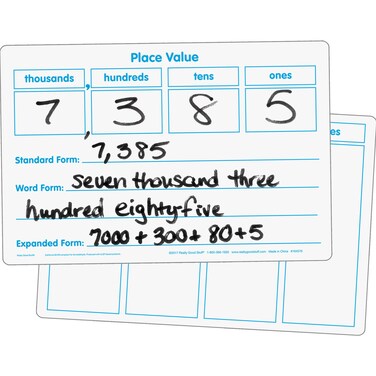 Really Good Stuff Basic Place Value Dry Erase Boards