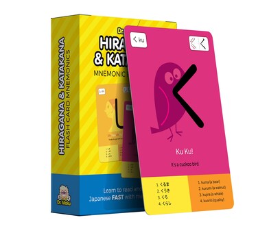 Dr. Moku Hiragana &amp; Katakana Flashcards - Learn Japanese with s Mnemonics