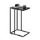 WLIVE Snack Side Table, C Shaped End Table for Sofa Couch and Bed, Black