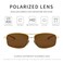 SUNGAIT Ultra Lightweight Rectangular Polarized Sunglasses UV400 Protection