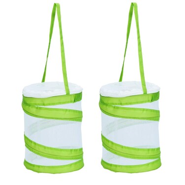 RESTCLOUD 2-Pack Mini Butterfly Habitat, Insect Mesh Cage, Bug Terrarium Pop Up 5.5" x 7" Tall
