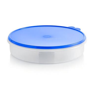 Tupperware 12" Pie Round Keeper Cake Taker Aqua Blue