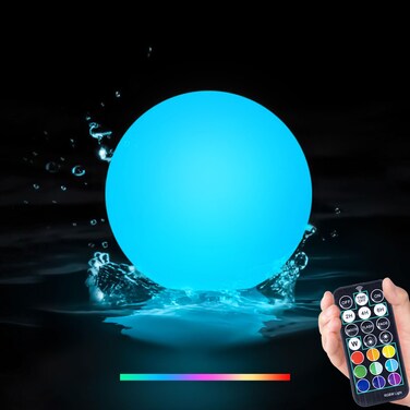 LOFTEK Floating Pool Lights, 6-inch Rechargeable LED Ball Light, Hangable