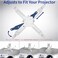 VIVO White Universal Adjustable Wall Ceiling Projector Mount Bracket Extendable Length Projection (MOUNT-VP06W)