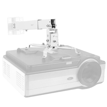 VIVO White Universal Adjustable Wall Ceiling Projector Mount Bracket Extendable Length Projection (MOUNT-VP06W)