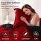 downluxe Lightweight Solid Comforter Set (Queen) with 2 Pillow Shams - 3-Piece Set - Red and Black - Down Alternative Reversible Comforter