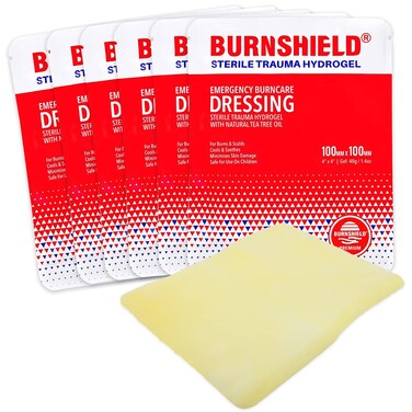 Burnshield Sterile Dressing, 10.2 x 10.2 cm, 6 Pack