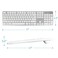Macally Ultra-Slim USB Wired Keyboard with Number Keypad for Apple Mac Pro, MacBook Pro/Air, iMac, Mac Mini, Laptop Computers, Windows Desktop PC Laptops, Silver (SLIMKEYPROA)