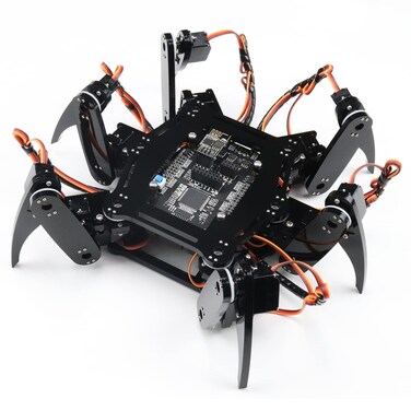 Freenove Hexapod Robot Kit   Arduino Based Project   Raspberry Pi   Spider Walking Crawling 6 Legged   Detailed Tutorial   Android APP   Wi-Fi Wireless RC 2.4G Servo