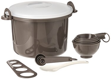 Progressive Prep Solutions Microwavable Bacon Grill 17 Piece Set Gray .