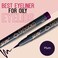 Skone Waterproof Liquid Eyeliner Pen, Plum Black, Felt Tip Applicator, 0.07oz