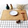 DOKOT Natural Woven Rattan Rectangular Placemats for Dining Table, Set of 4