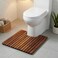 Bare Decor Peter, 20x18 Toilet Mat, Solid Teak Wood