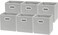 Simple Houseware 6 Pack - Foldable Cube Storage Bin with Handle, Grey (12-Inch Cube)
