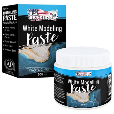 U.S. Art Supply Modeling Paste Acrylic Medium, 500ml Tub