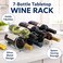 Dependable Industries inc. Essentials DINY Home &amp; Style Silver Chrome Stackable Table Top Wine Rack Each Holds 4 Bottles - Keeps Bottles of Wine Horizontal to Prevent Oxidation