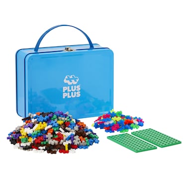PLUS PLUS 52282 Suitcase Basic Metal Blue, Multi-Colour
