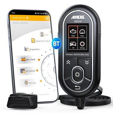 ANCEL BD310 OBD2 Scanner Bluetooth - OBD2 Scanner Diagnostic Tool for Car - App Based OBDII Scan Tool for Android & iPhone - Check Engine Light Vehicle Code Reader