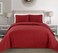 Fancy Linen LLC Collection 3pc Full/Queen Embossed Oversized Coverlet Bedspread Set Solid Red New