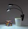 Ailenyun Double-Head Clip Light/Reading Light/Night Light Clip for Table, headboard and Computer, with switches on Both Ends, Two Brightness Options (Without Battery).