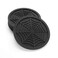 COASTERFIELD Silicone Coasters For Drinks - 6 Pack Unique Design Spider Drink Coasters, 4" Black Coaster Set by