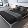 Lirex LiveComfort Flat Sheet, Queen Size Extra Soft Brushed Microfiber Flat Sheet, Machine Washable Wrinkle-Free Breathable Twin Black Flat Sheets