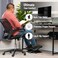 Mind Reader Adjustable Ergonomic Foot Rest, 18"L x 13.5"W x 6.5"H, Black