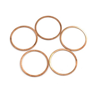 X AUTOHAUX 5 Pcs 40mm Inner Diameter Copper Washers Flat Sealing Gasket Rings Fitting