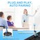 Hotec UHF Wireless Headset Microphone/Lavalier Lapel Mic with Bodypack Transmitter and Mini Rechargeable Receiver 1/4" Output for Live Performances Support Phone