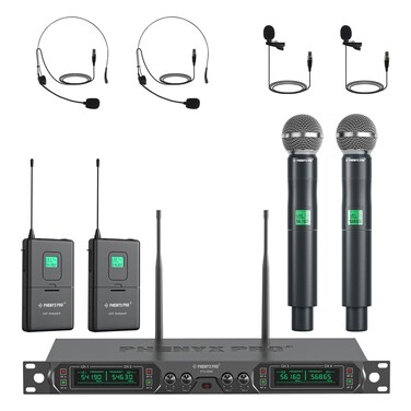 Phenyx Pro 4-Ch UHF Fixed Frequency Wireless Microphone PTU-5000-2H2B