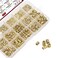 DYWISHKEY 400 Pieces M2 M3 M4 M5 Female Thread Knurled Nuts Brass Threaded Insert Embedment Nuts Assortment Kit